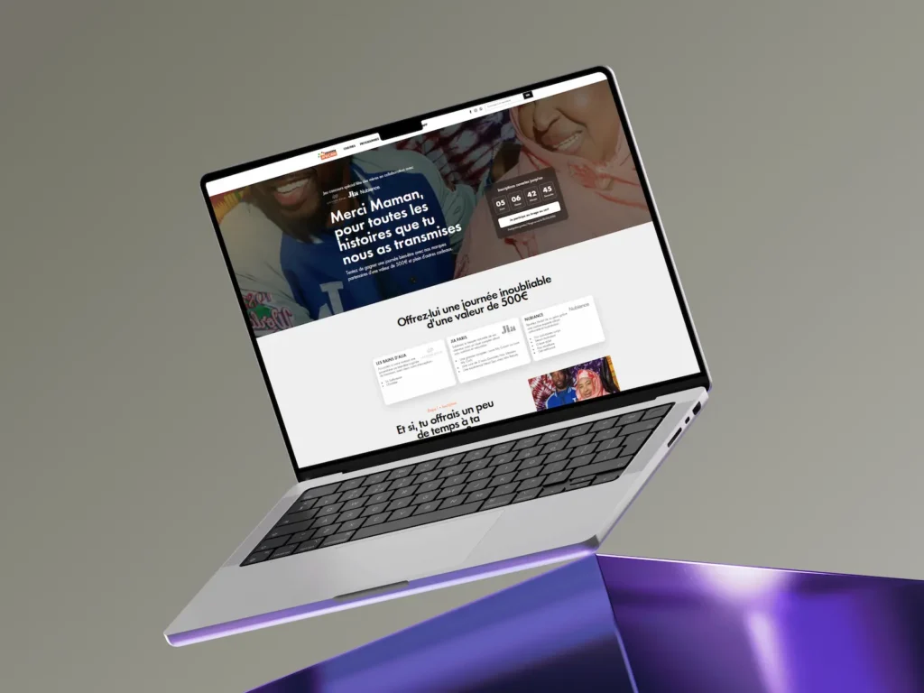 Site Web réalisé par LV Studio - Mockup