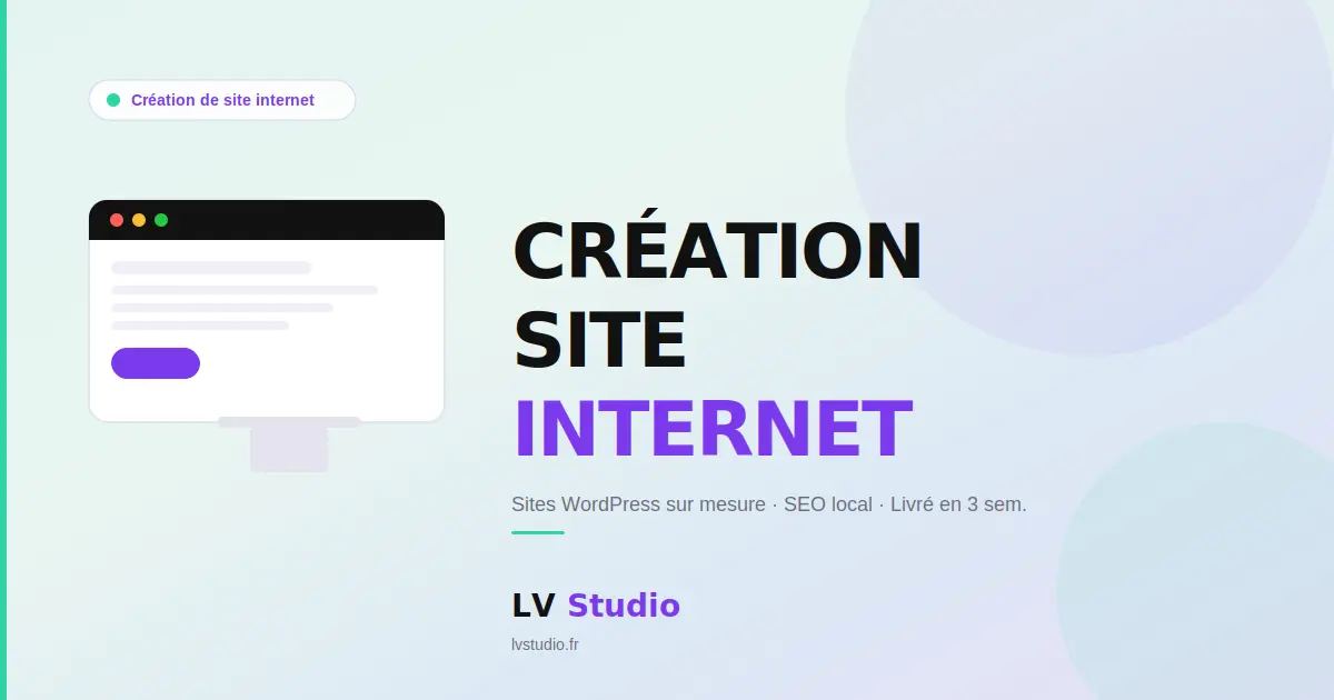 Création de site internet pour artisan — LV Studio Châteauroux